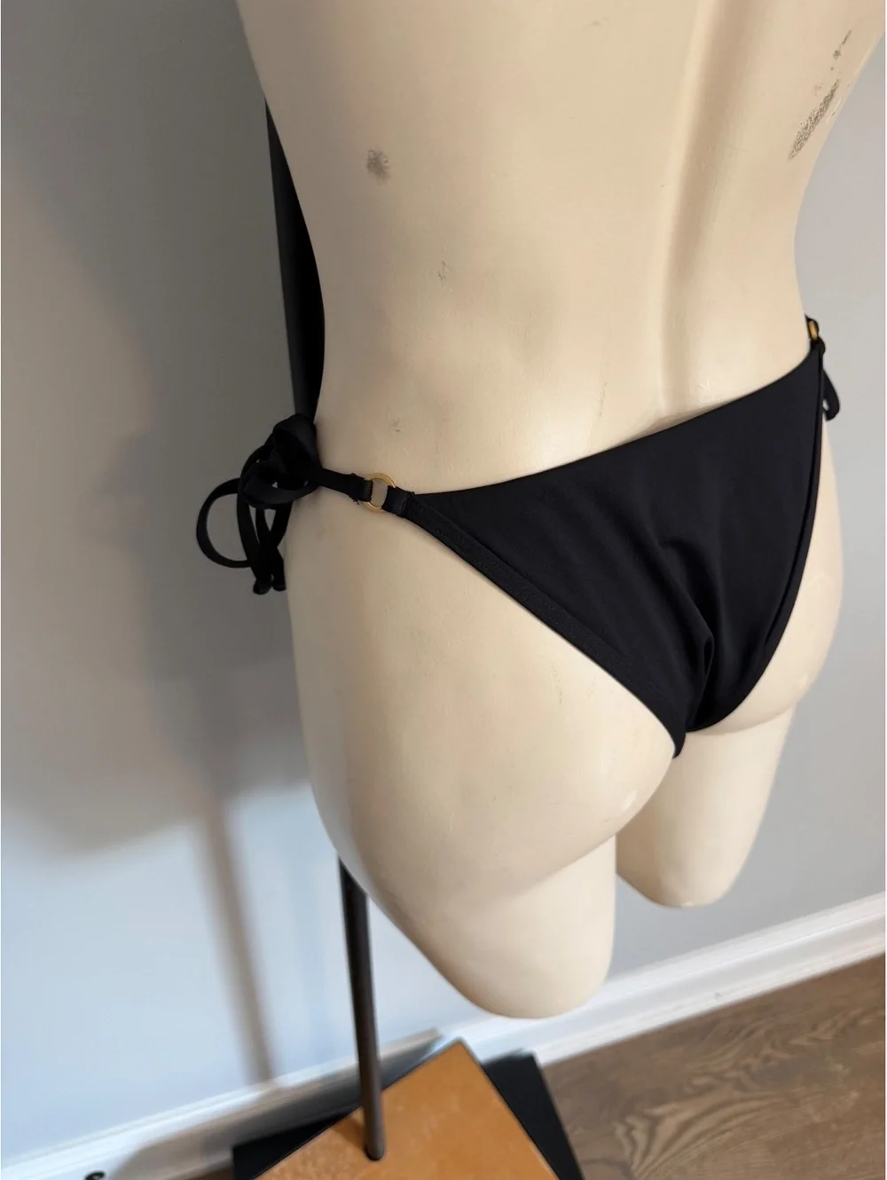 L*Space Black Tanga Cut‎ Bikini Bottoms - Size M